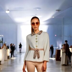 MARIA GRAZIA SEVERI Italian Designer Blazer Women’s Luxury Bow Tie Suit Jacket